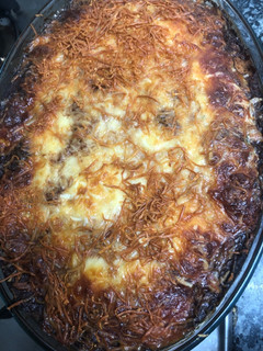 Una foto de 290. Pastel de coliflor, ternera picada, espinacas y roquefort (principal verdura)