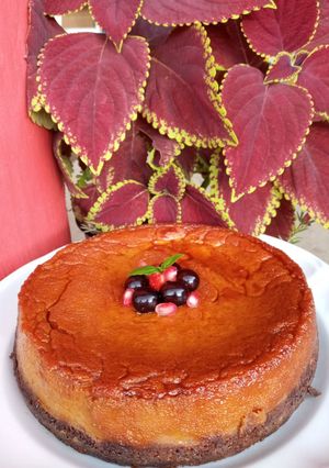 Una foto de Pastel imposible (chocoflan)