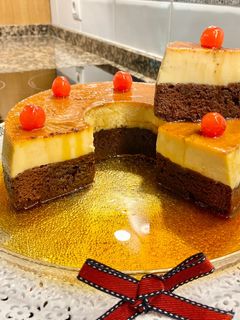 Una foto de Chocoflan