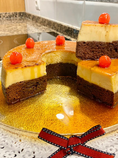 Una foto de Chocoflan