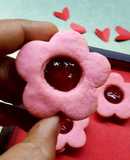 Strawberry custard cookies (Pink Beauty)