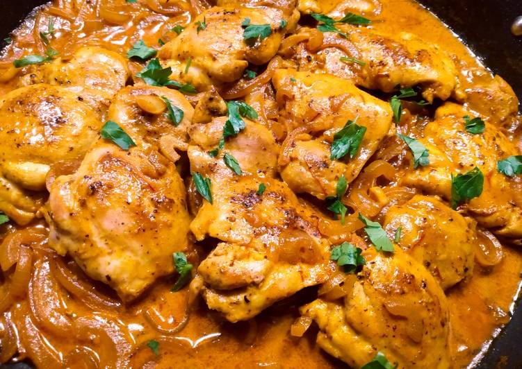 Recipe of Speedy Creamy saffron chicken