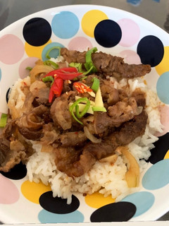 A picture of Gyudon beef - Yoshinoya wannabe.