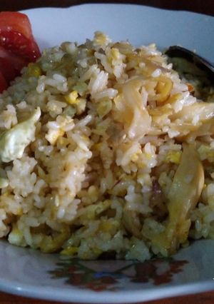 Foto resep 007 Nasgor jamur rasa rendang