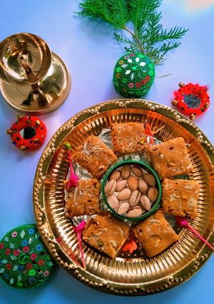 A picture of Besan Barfi.