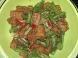 Tumis Kacang Panjang Tempe Basah