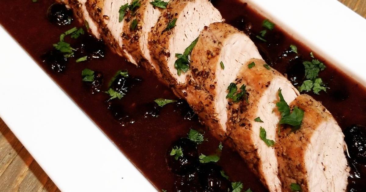 Black Pepper Crusted Pork Tenderloin With Black Cherry Reduction Recipe