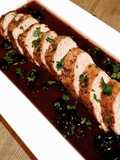 Black Pepper Crusted Pork Tenderloin With Black Cherry Reduction