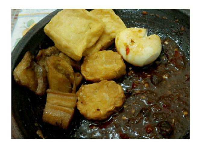 Resep Sambal cemeding, (Penyetan Babat, Tahu, Tempe, Telur), Bikin Ngiler