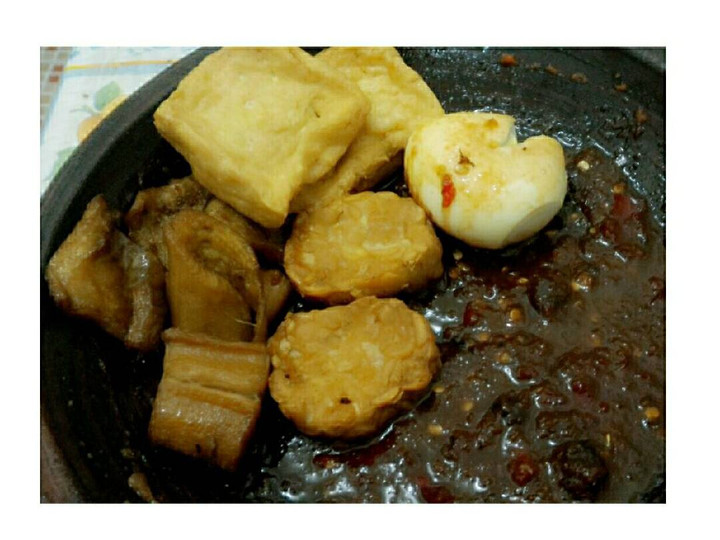 Resep Sambal cemeding, (Penyetan Babat, Tahu, Tempe, Telur), Bikin Ngiler