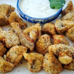 A picture of Air Fried Button Mushrooms.