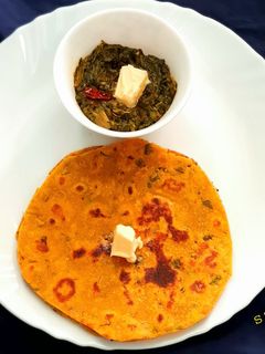 मक्के की रोटी और सरसों का साग (makke ki roti aur sarso ka saag recipe in Hindi) रेसिपी मुख्य फोटो