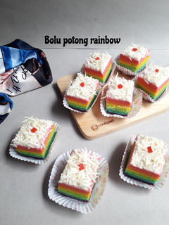 Foto resep Bolu potong rainbow