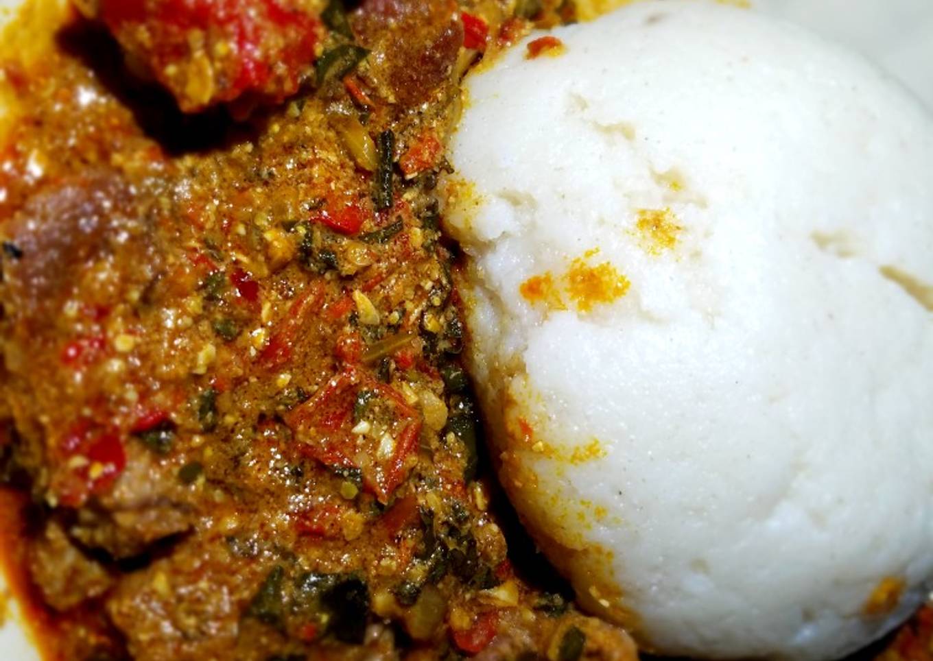 Semo nd bitter leaf soup