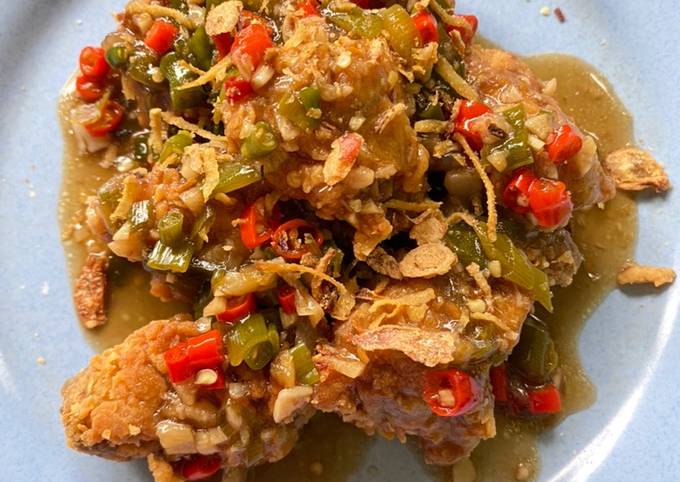 Cara Gampang mengolah Ayam krispy rica-rica Anti Gagal