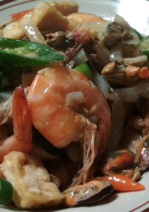 Foto resep Tumis tahu udang kerang saos tiram