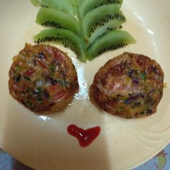 A picture of Potato nests with egg stuffing#breakfastfix#kidsrecipechallenge.
