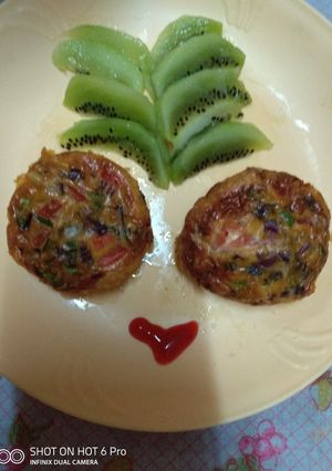 A picture of Potato nests with egg stuffing#breakfastfix#kidsrecipechallenge.