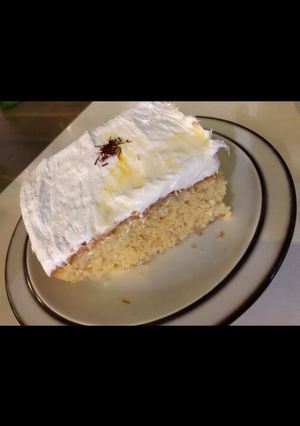 A picture of Saffron milk cake 🍰.