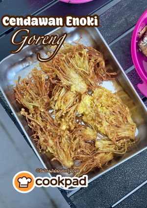 Gambar Cendawan Enoki Goreng
