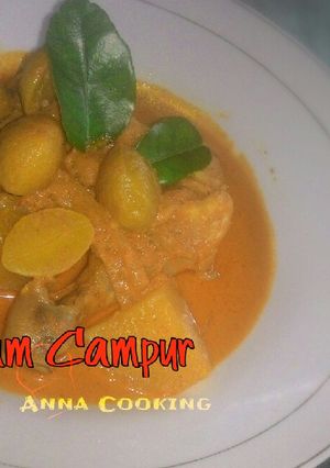Foto resep Gulai ayam campur