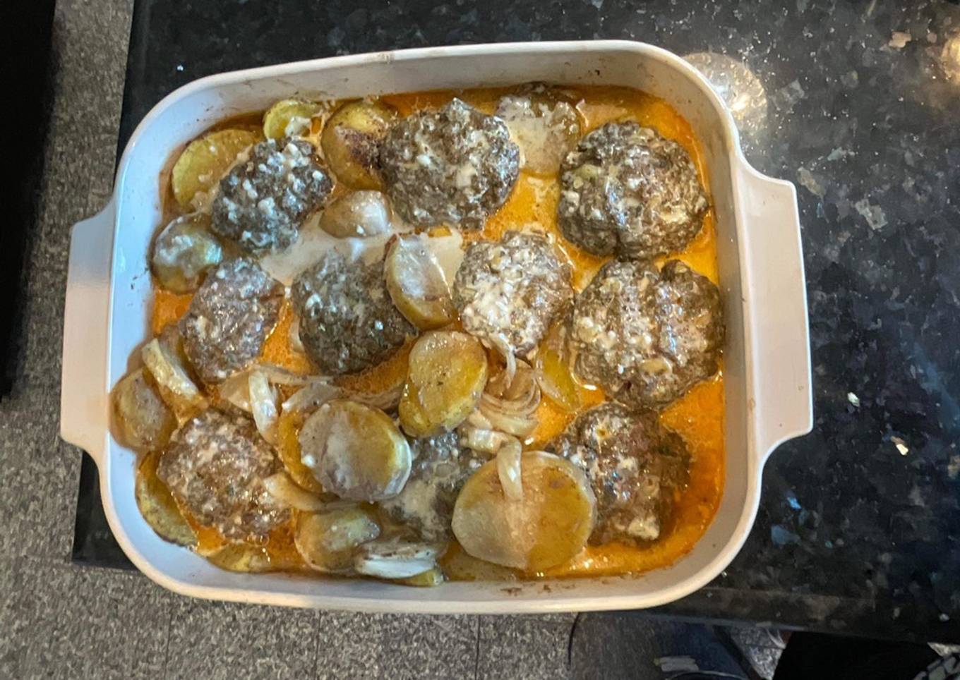 Kofta in tahini sauce
