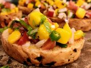 A picture of mango bruschetta