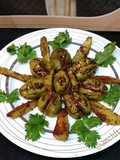Stuffed Pointed Gourd With potato Wedges