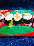 Japanese Onigiri tempura de Camarón (bola de arroz)