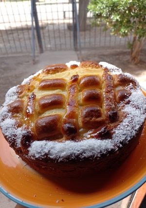 Una foto de Torta matera con crema pastelera 🧉🎂