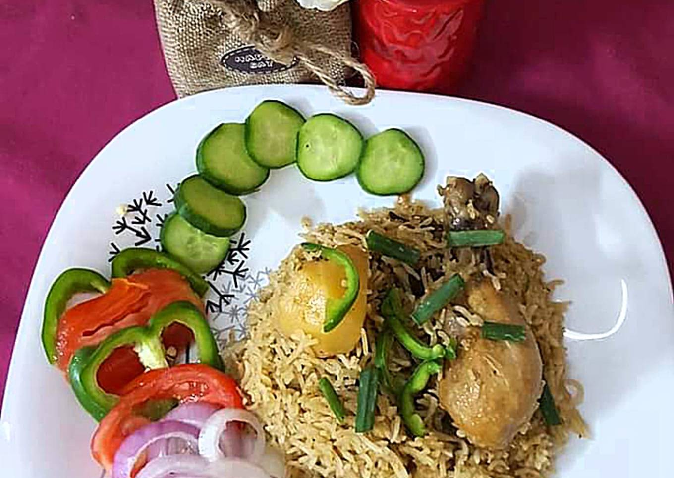 Chicken white pulao
