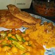 Cholay batory with halwa puri