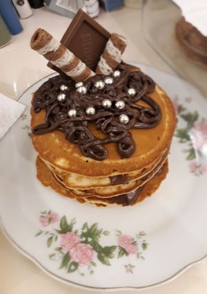 عکسی از دستور پنکیک شکلاتی