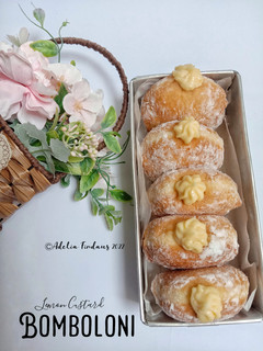 Foto resep Lemon Custard Bomboloni (1x proofing,Empuk 😋)