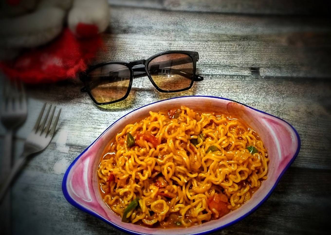 Spicy veg maggi noodles