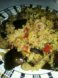 Una foto de Arroz "apastelado" de berenjena