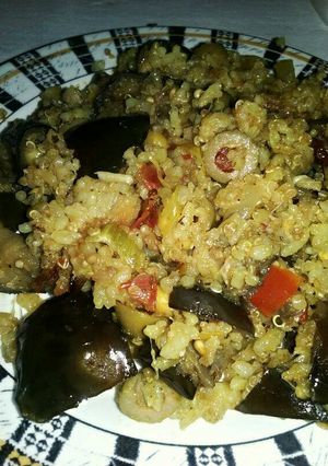 Una foto de Arroz "apastelado" de berenjena
