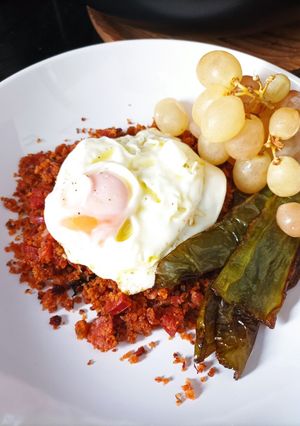 Una foto de Migas con huevo