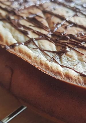 Una foto de Bizcocho  saludable de almendra y chocolate (Solo 4 ingredientes)