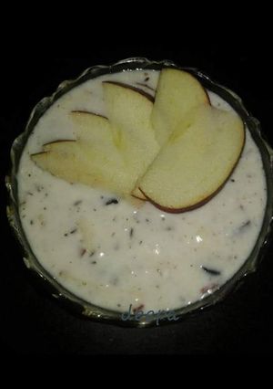 A picture of Fresh Coconut and apple kheer.