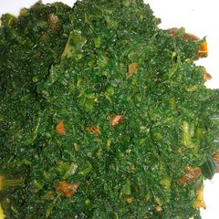 A picture of Fried pumpkin leaves.
