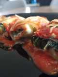 Canelones de Curgete recheados com Ricota e Espinafres