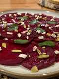 Ensalada de carpaccio de betabel