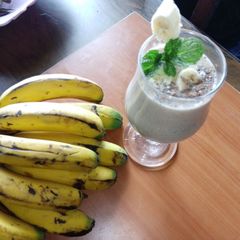 Banana Milo smoothie A picture of Banana Milo smoothie.
