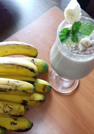 A picture of Banana Milo smoothie.