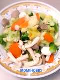 Tumis jamur shimeji ceciwis kembangkol wortel