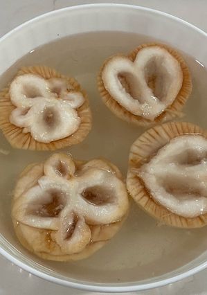 A picture of Kra-Ton Loy Kaew (Chilled Santol in scented Syrup).