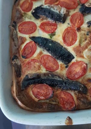 A picture of Veggie toad-in-the-hole.