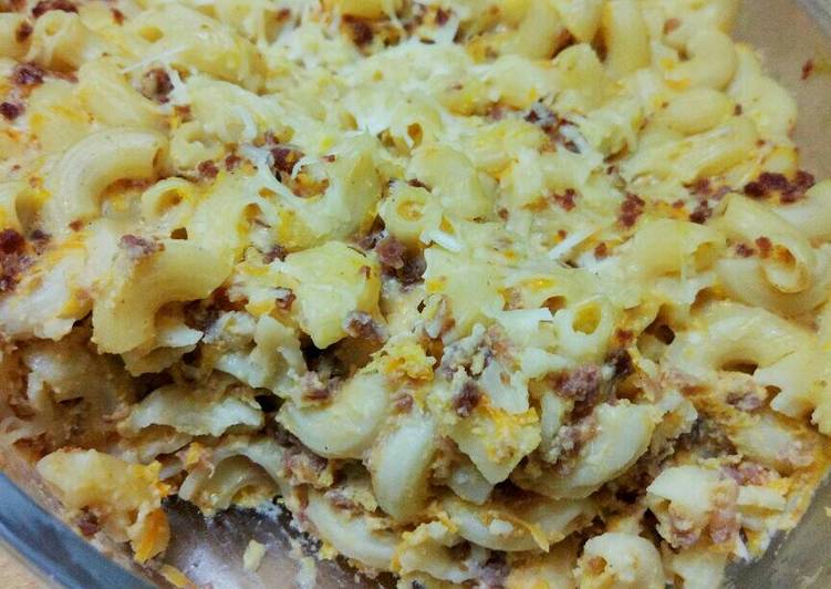 Bagaimana Membuat Macaroni daging cincang, Enak