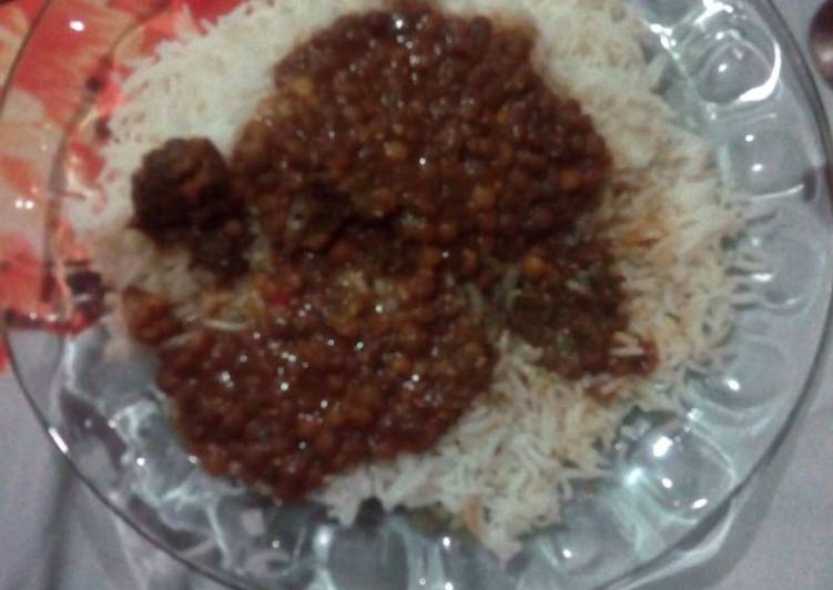 How to Prepare Super Quick Homemade Boiled Rice and  black Chane